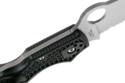 Spyderco Rescue 3 Thin Blue Line C14FSBKBL3 Couteau De Sauvetage Dentelé -Magasin de couteaux SPC14FSBKBL3 06 spyderco