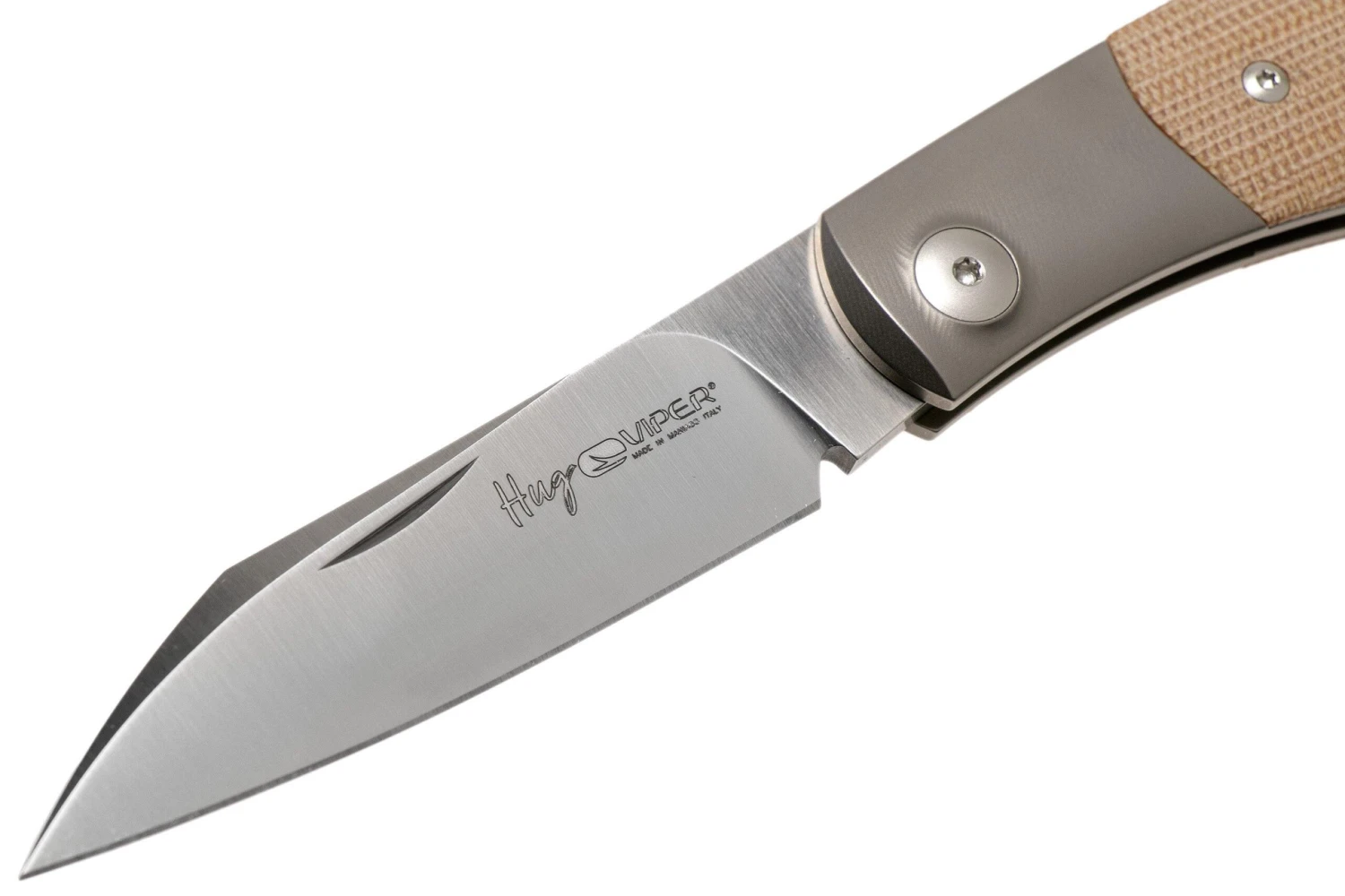 Viper Hug 2 V5994CN Natural Canvas Micarta Couteau De Poche, Sacha Thiel Design 5 Viper Hug 2 V5994CN Natural Canvas Micarta Couteau De Poche, Sacha Thiel Design – Image 3