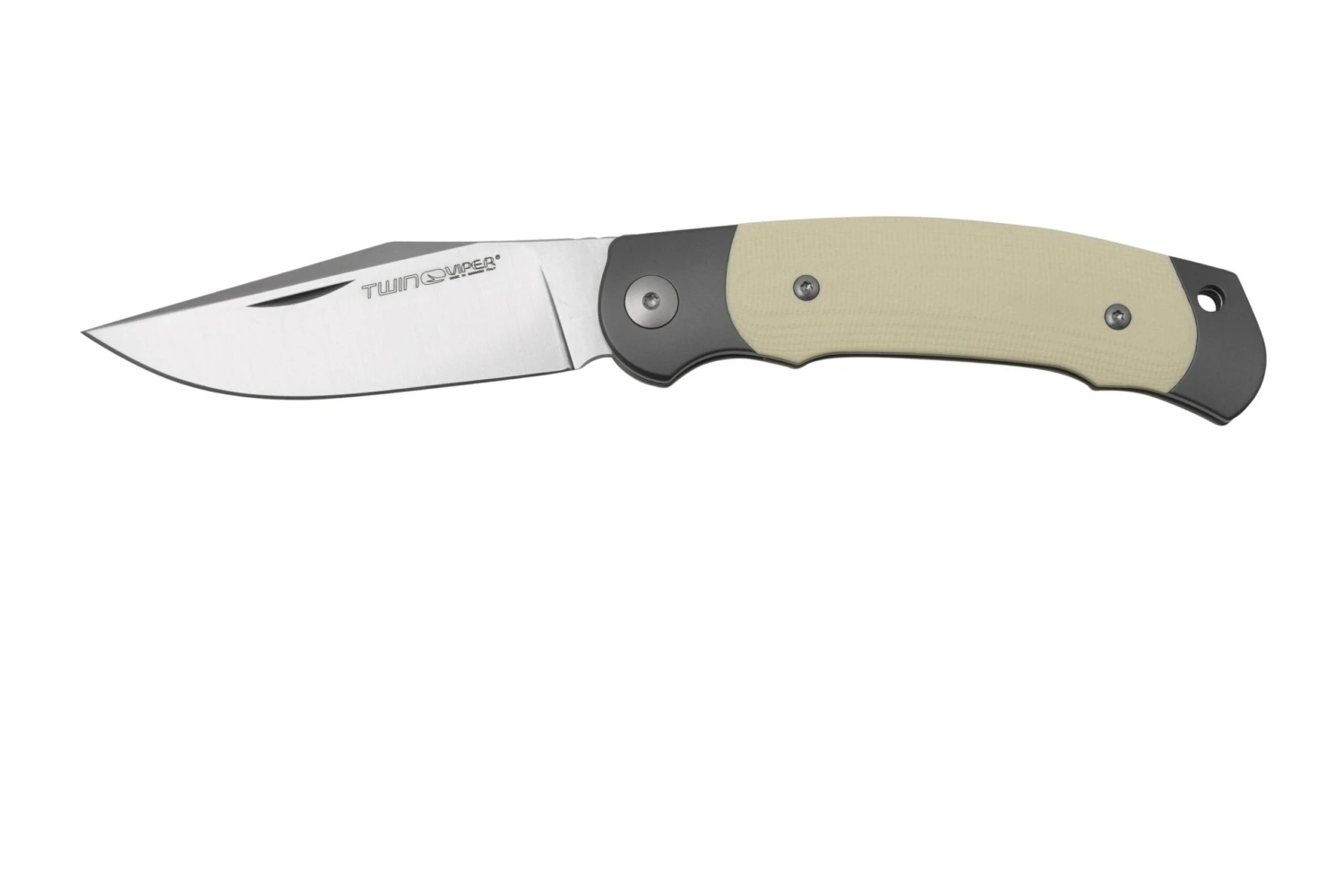 Viper Twin, V6002GI, Satin M390, Couteau De Poche Ivory G10, Fabrizio Silvestrelli Design 3 Viper Twin, V6002GI, Satin M390, Couteau De Poche Ivory G10, Fabrizio Silvestrelli Design
