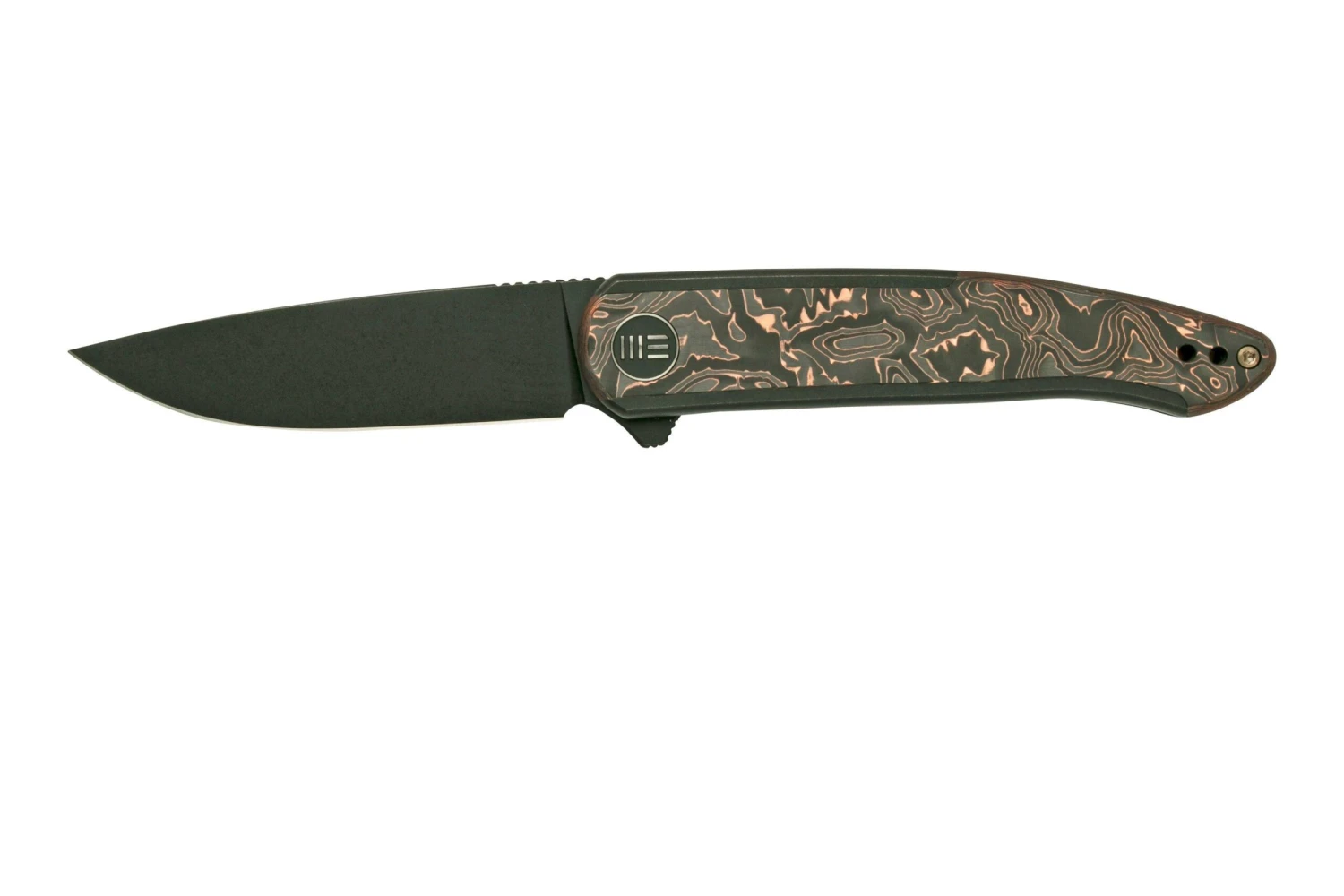 WE Knife Smooth Sentinel WE20043-6 Titanium Copper Foil Carbon Fiber, Couteau De Poche 3 WE Knife Smooth Sentinel WE20043-6 Titanium Copper Foil Carbon Fiber, Couteau De Poche