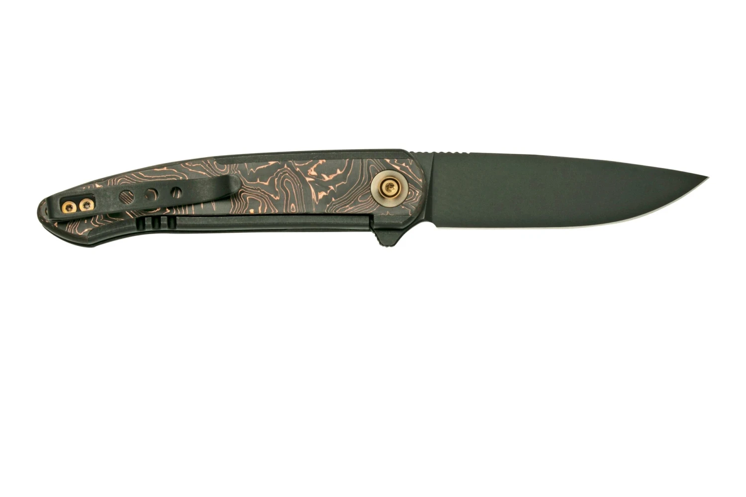 WE Knife Smooth Sentinel WE20043-6 Titanium Copper Foil Carbon Fiber, Couteau De Poche 4 WE Knife Smooth Sentinel WE20043-6 Titanium Copper Foil Carbon Fiber, Couteau De Poche – Image 2