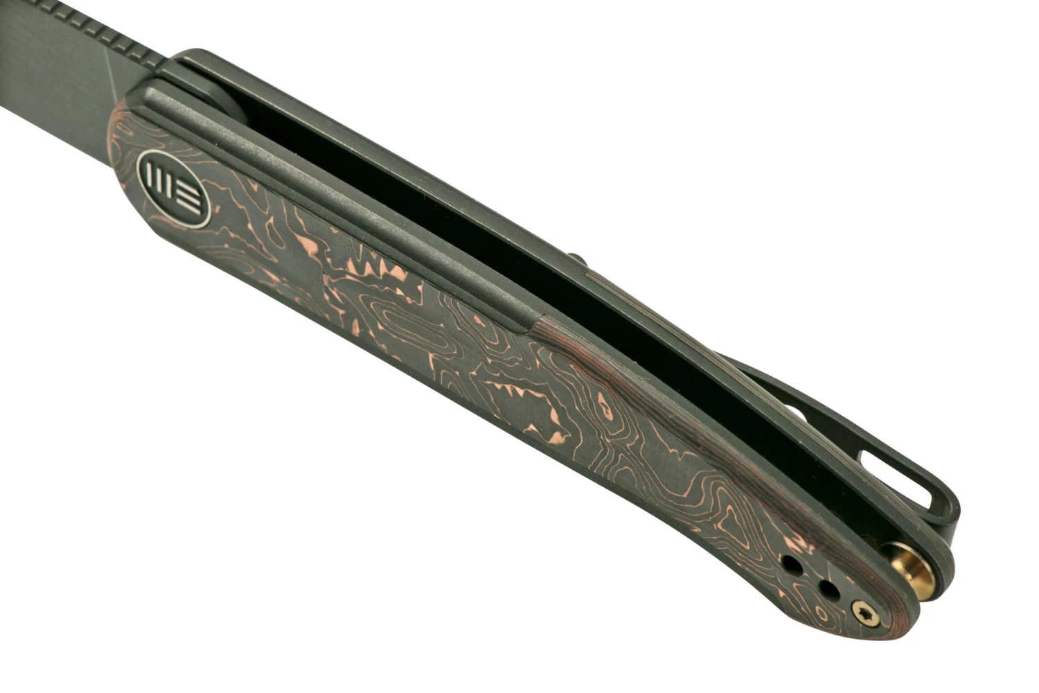 WE Knife Smooth Sentinel WE20043-6 Titanium Copper Foil Carbon Fiber, Couteau De Poche 9 WE Knife Smooth Sentinel WE20043-6 Titanium Copper Foil Carbon Fiber, Couteau De Poche – Image 7