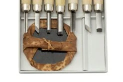 Yoshiharu L-7 Maruichi Couteaux à Bois Japonais, Set De 7 Avec "baren" -Magasin de couteaux YSH 026 03 yoshiharu